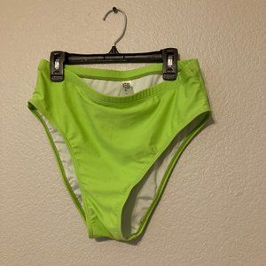 Womens High Waisted Bikini Neon Green size L